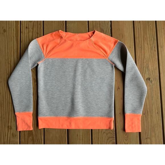 Athleta Fuse Neon Orange/Grey Pullover sweater. Women's Small. Athleisure - Picture 1 of 6